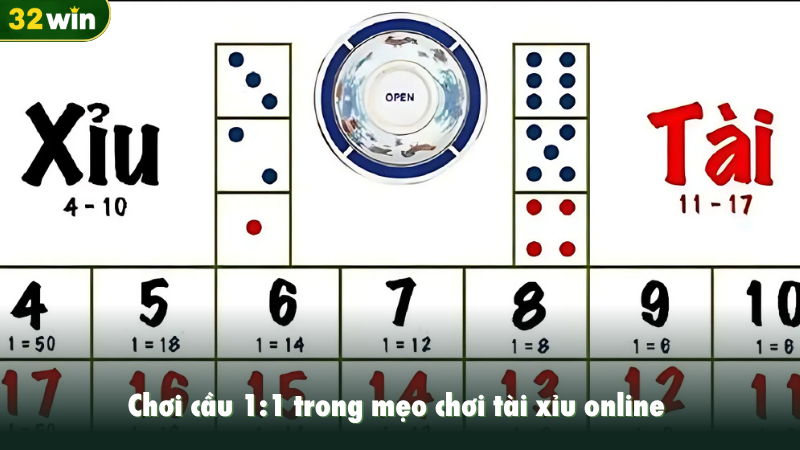 Chơi cầu 1:1 trong mẹo chơi tài xỉu online