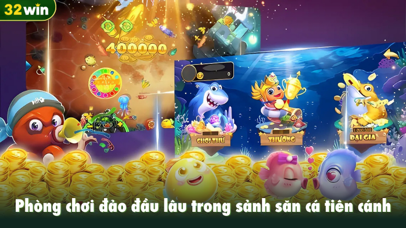 Phòng chơi đảo đầu lâu trong sảnh săn cá tiên cánh